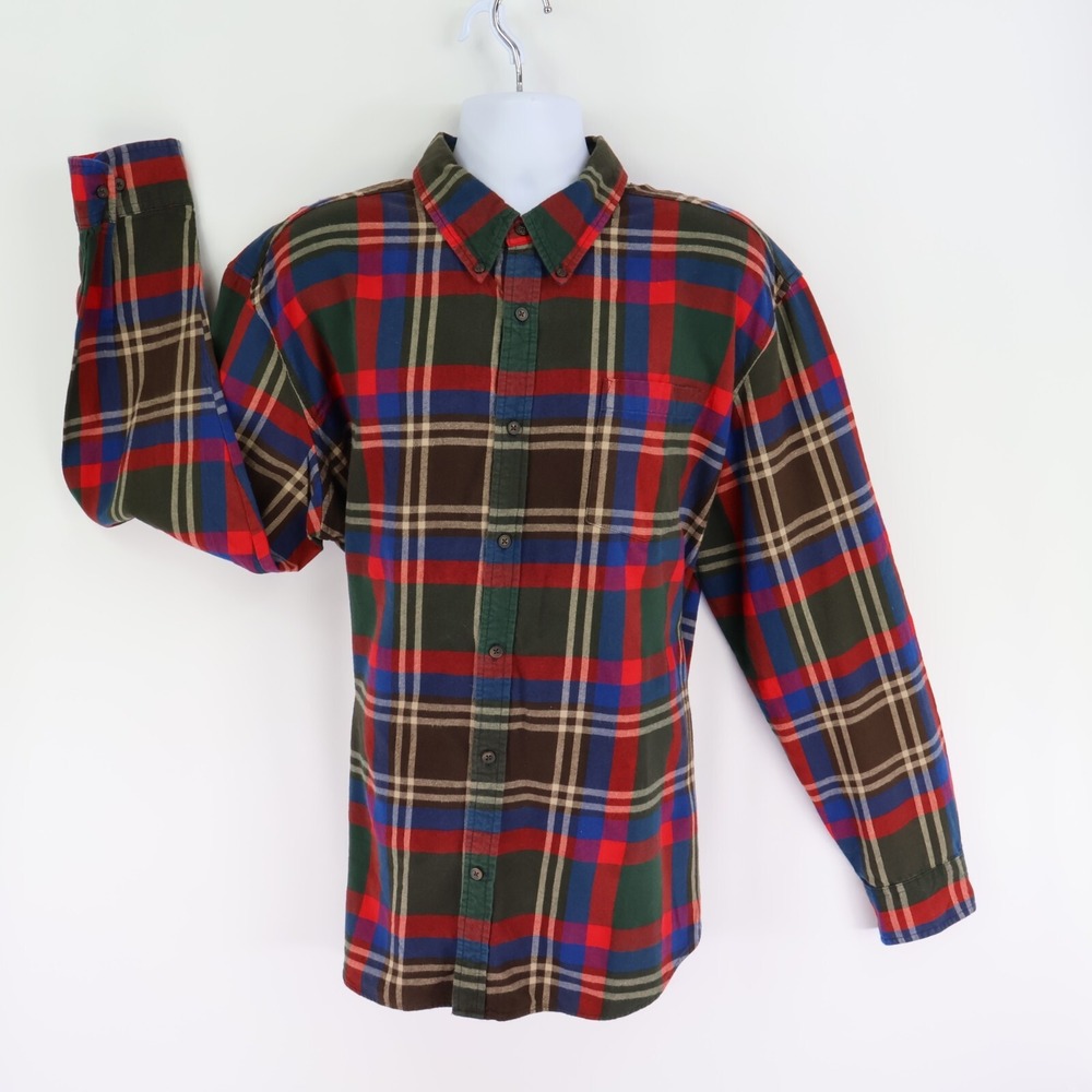 St. John's Bay Brushed Flannel Button Down Shirt Mens Size‎ XXL Multicolor Plaid